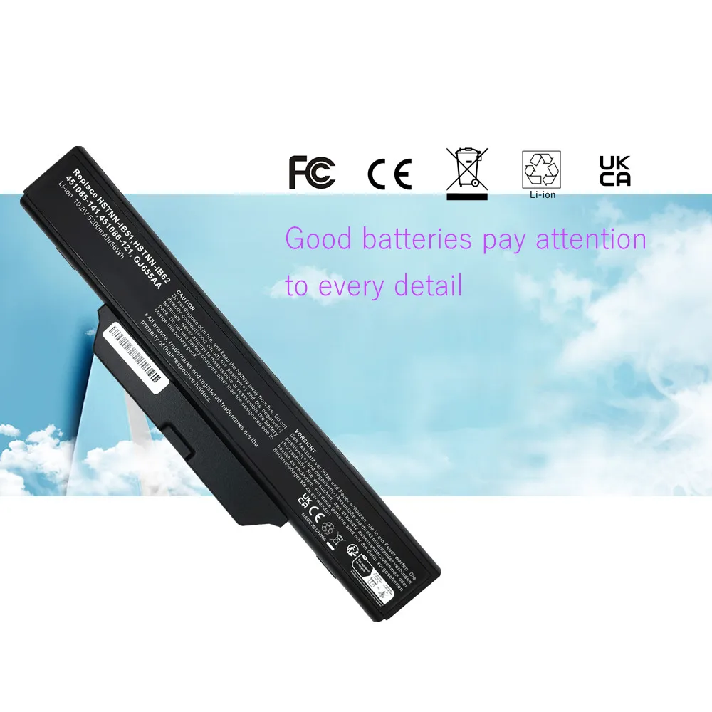 NEW 6 CELL Laptop Battery For Compaq 615 Compaq 610 Compaq 550 6720 6720s 6730 6735s 6820 6820s 6830 6830s HSTNN-IB51 HSTNN-IB52