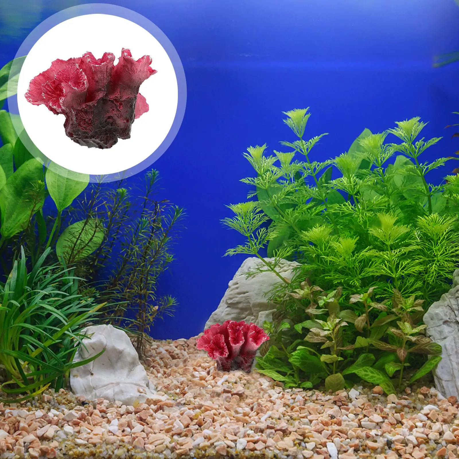 Artificial Coral Reef Decorations Fake Coral Aquarium Fish Tank Water Plants Decor Non Toxic Resin Made Easy Wash Pet Supplies
