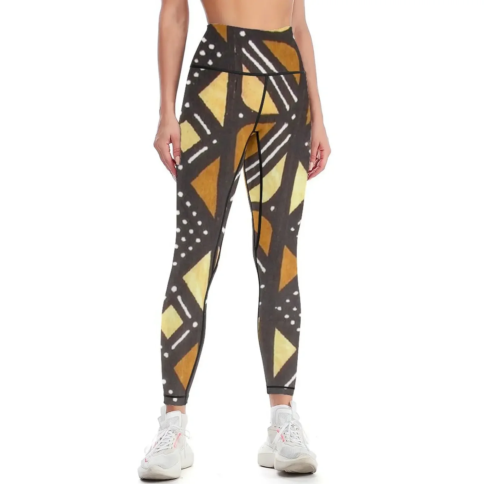 

Bogolan Africa design Leggings Jogger pants Women's high waist Tight fitting woman sport set Womens Leggings
