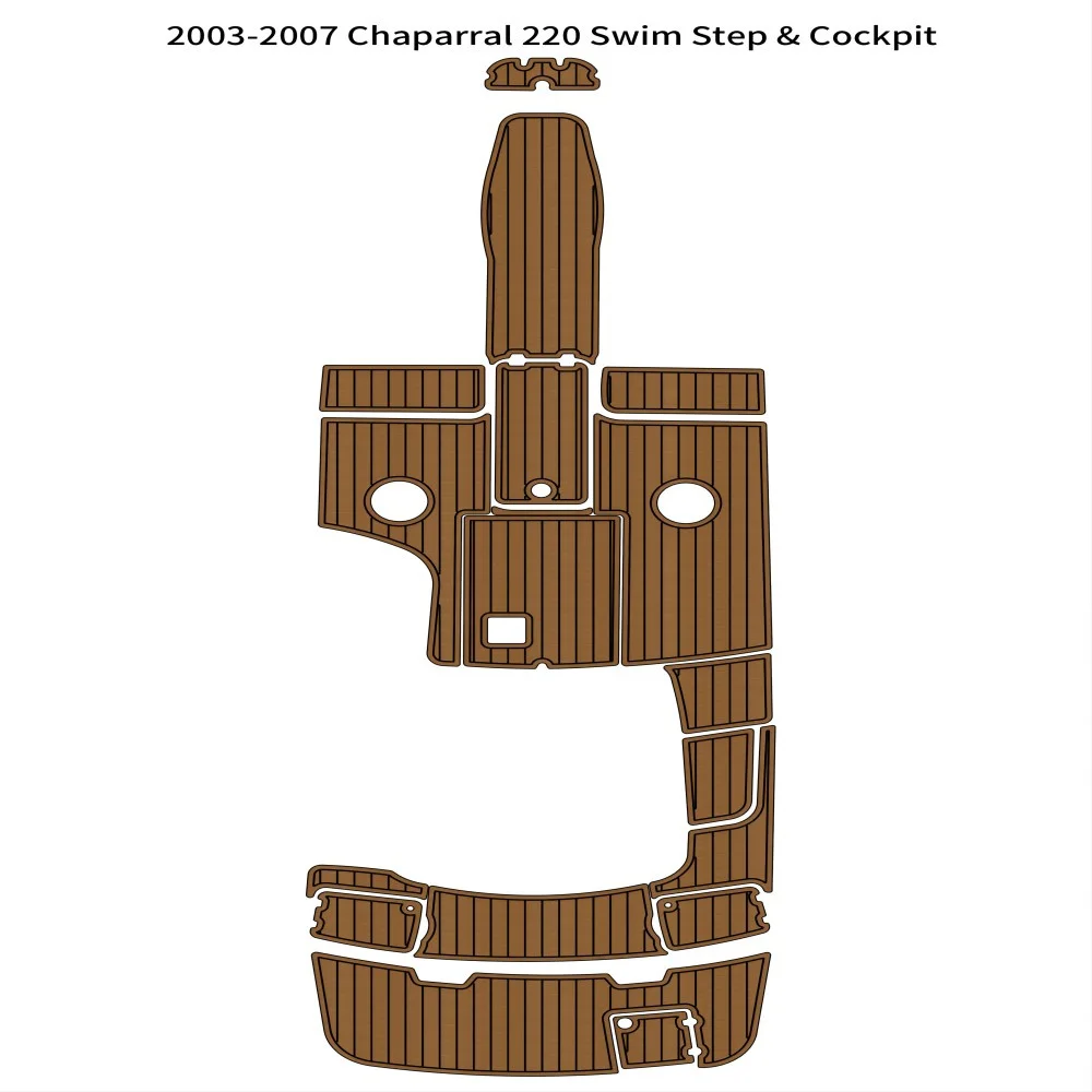 2003-2007 Chaparral 220 Swim Platform Cockpit Boat EVA Foam Teak Deck Floor Pad SeaDek MarineMat Style Self Adhesive