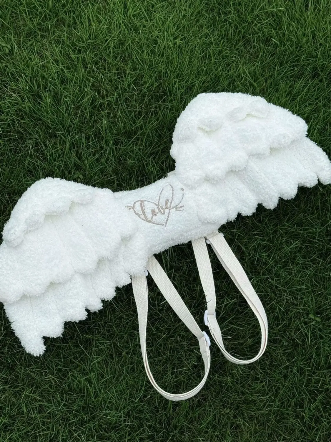 2026 New Korean Version Exquisite Subculture Angel Cartoon Plush Space Cotton Cute Wings Anime Portable Backpack For Women Trend