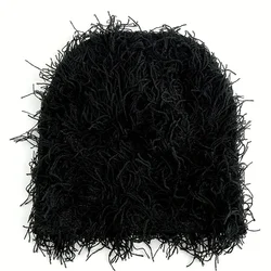 Knitted Furry Tassel Balaclava Face Mask - Breathable, Stretchable, Warm Party Headwear