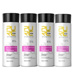 PURC-Tratamiento de queratina brasileña para el cabello, productos para el cuidado del cabello dañado, alisado, rizado, reparación permanente