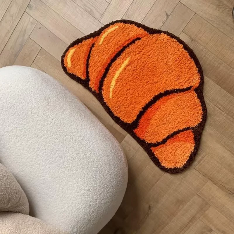 VIKAMA Croissant-förmiger Teppich, Wohnzimmer-Badezimmer-Teppich, weiche Nachttisch-Teppiche, Fußmatte, Sofa-Teppich, leicht zu reinigen, Heimdekoration