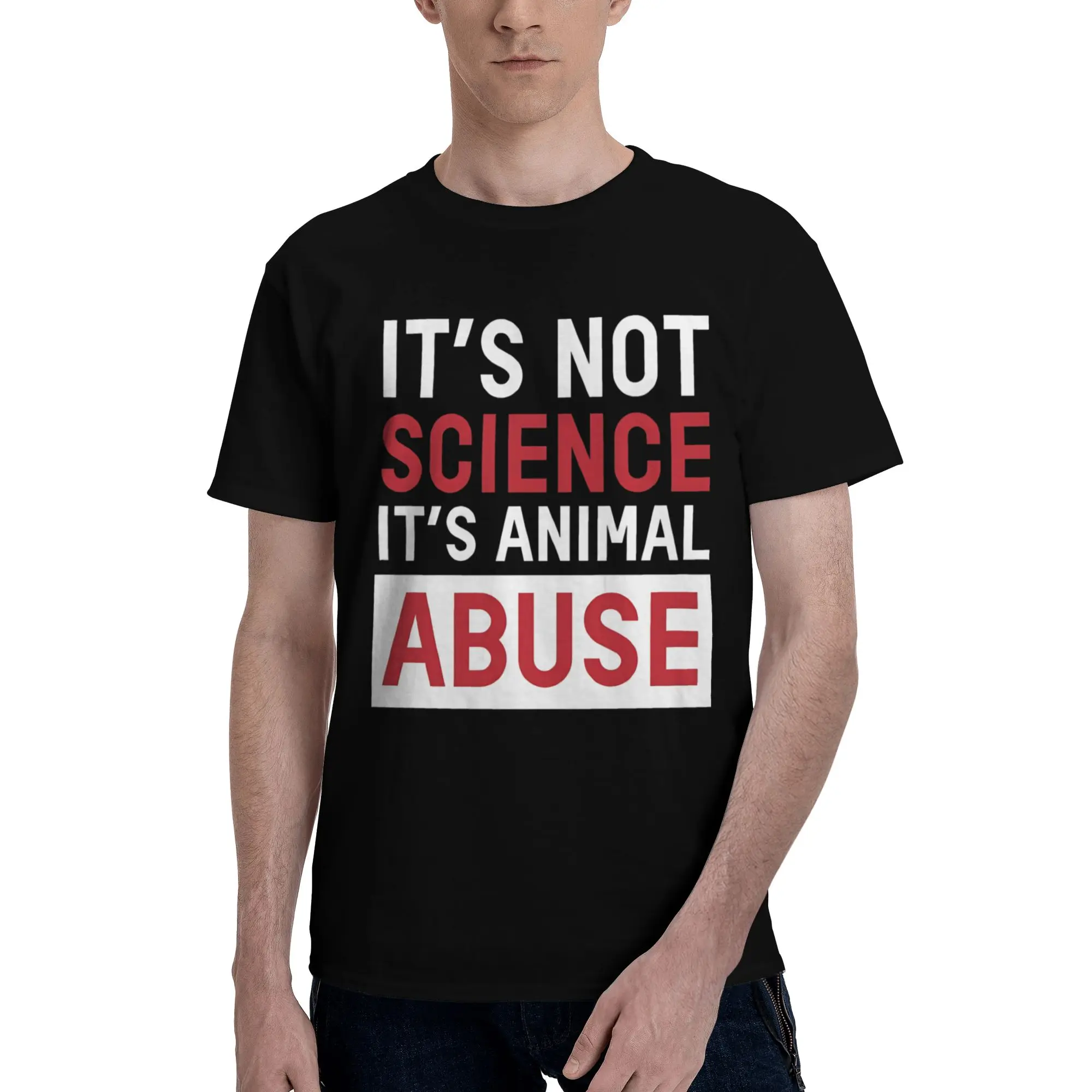 It s Animal Abuse Men T Shirt Protection Animal  Leisure Tee Shirt Short Sleeve Crewneck Cotton Birthday Present Clothes T-Shirt