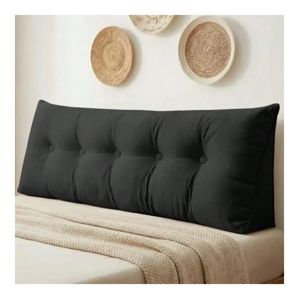 

Bronz Headboard Pillow Queen Large Triangular Wedge Headboard Pillow For Reading And Resting Backrest Positioning Support Pillo