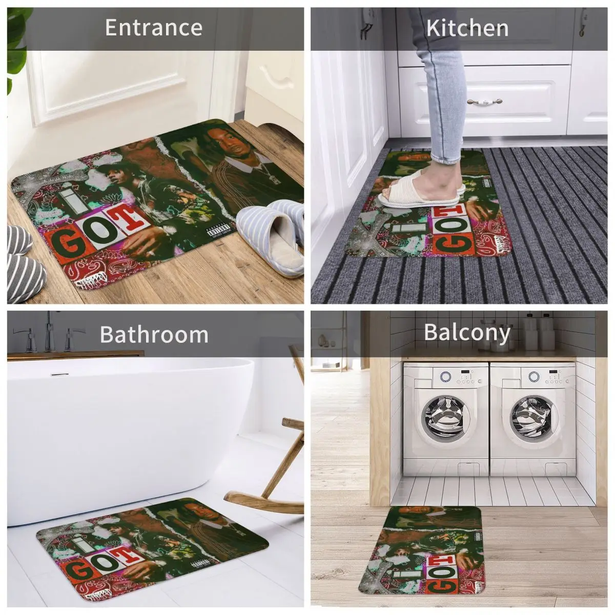Hip-hop Singer Playboi Carti Non-slip Doormat Floor Mat Cushion Carpet Rug for Kitchen Entrance Home Balcony Footpad Mats
