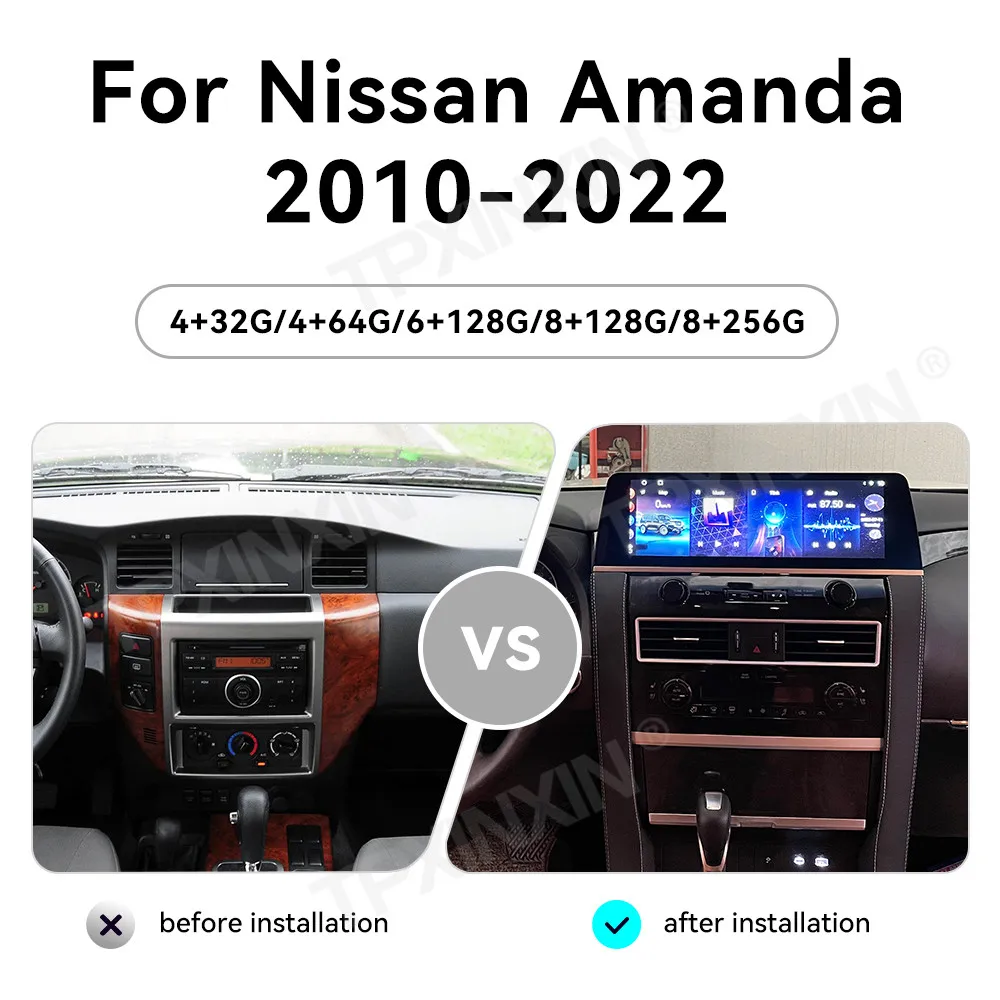 16.3Inch Screen for Nissan Armada Patrol Royale SL 2010-2023 Tesla Style Android 14 car radio Stereo Multimedia GPS Navi carplay