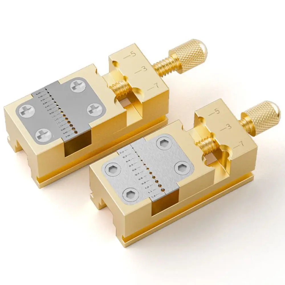 Durable Precise Watch Bench Vice Thread Adjustment Anti-slip Collet Tightening Tool Copper Stable Watch Head Holder Repair