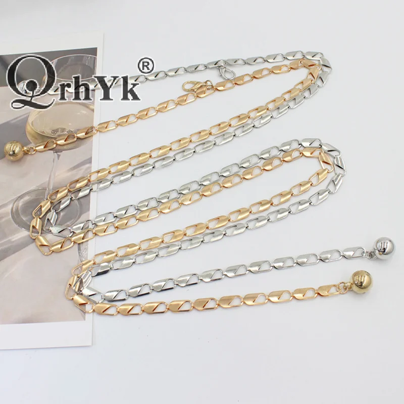 Vrouwen Mode Riemen Luxe Designer Riem Retro Zilver Gesneden Holle Ketting Riem Voor Vrouwen Elegante Ronde Metalen Vrouwen Riem