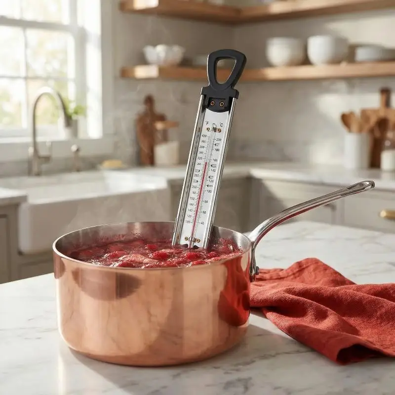 Home Kitchen Stainless Steel Candy Thermometer for Jam Sugar Syrup with Fast Accurate Reading for Cooking and Baking Needs