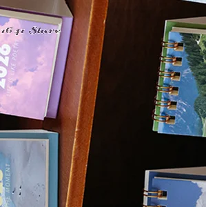 

2026 Landscape Mini Desk Calendar Creative Coil Calendar Planner Desktop Ornament Decoration Office Stationery