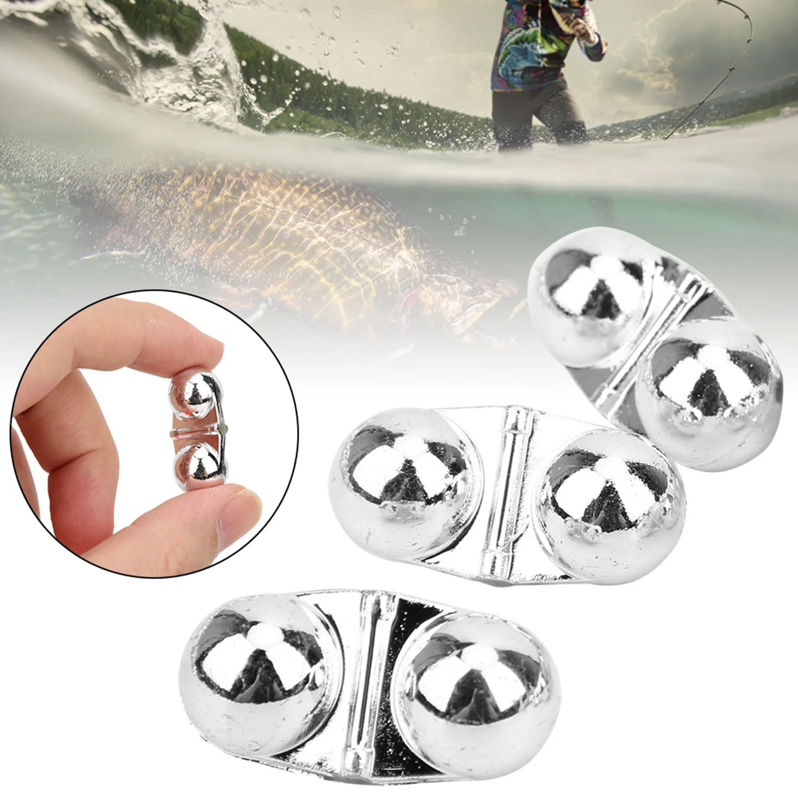 

40 шт., двойные Погремушки из АБС-пластика для рыбалки