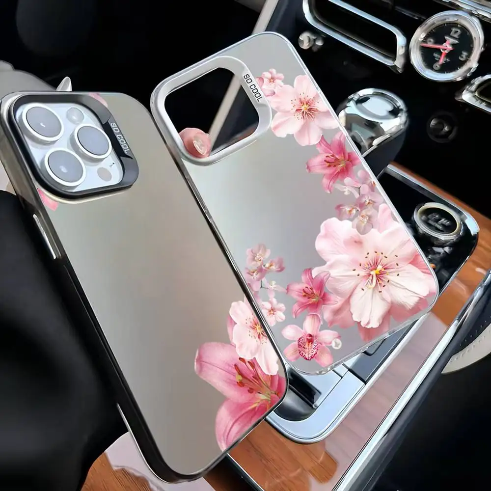 

Beauty Flower Lily Hibiscue Phone Case For iPhone 16,15,14,13,12,11,Mini,Pro,MAX Black Matte Shockproof Cover