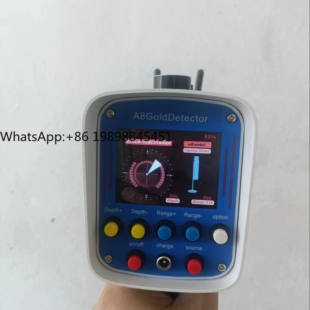 

Updated A8 Plus Industrial Large Screen 3D LCD Remote Gold, Precious Stone Metal Detector