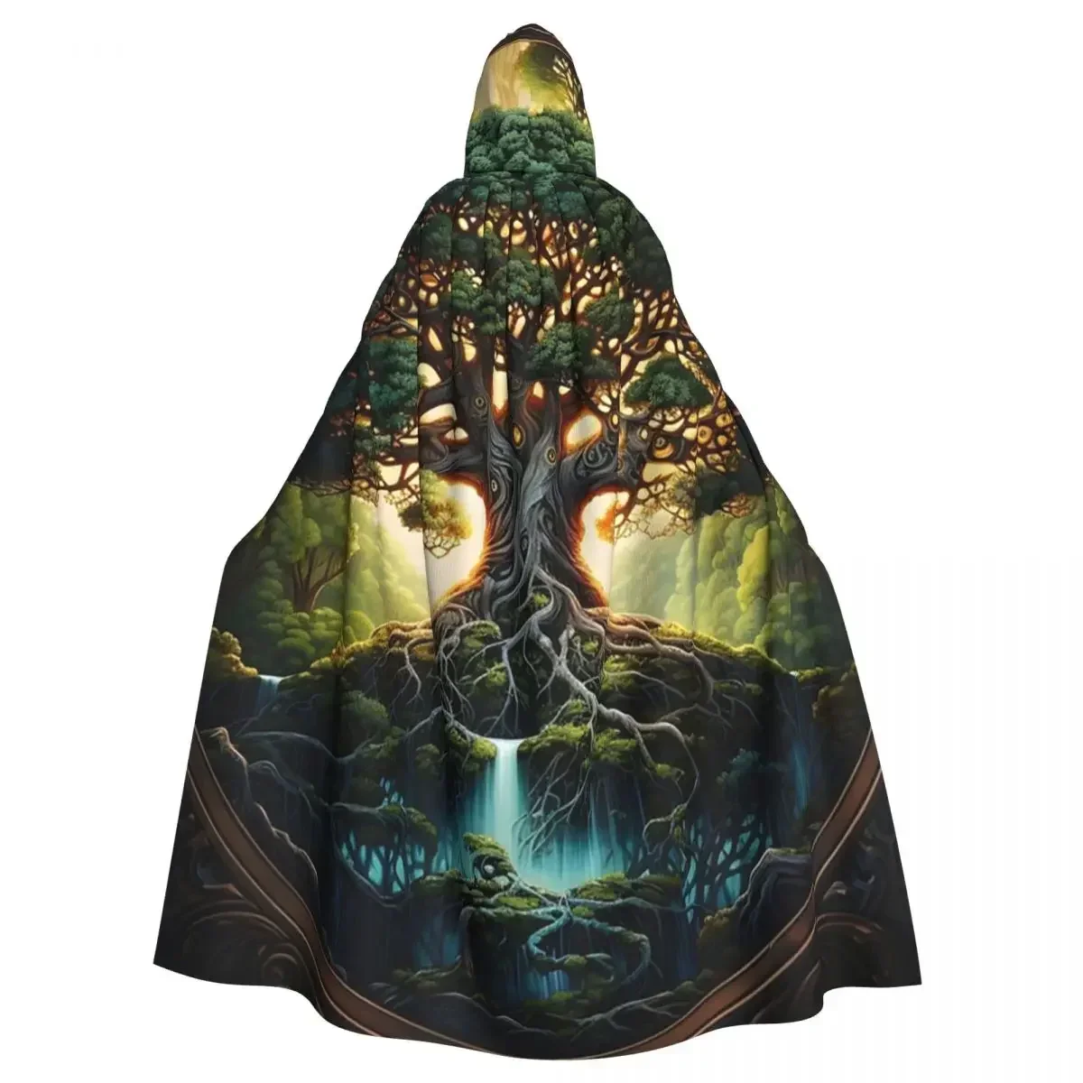 

Great Tree of Life Digital 3D Print Hooded Cloak Witch Medieval Costume Cosplay Cape HalloweenVampire Adult Unisex Fashion Cape