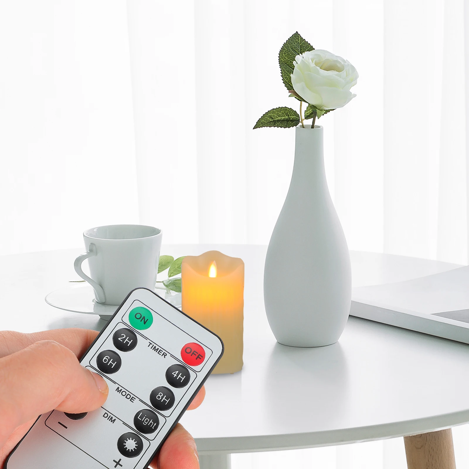 

1 Remote Control LED Tear Lamp Electronic Component Dimmable Safe Kids Pets Friendly Bedroom Living Room Holiday