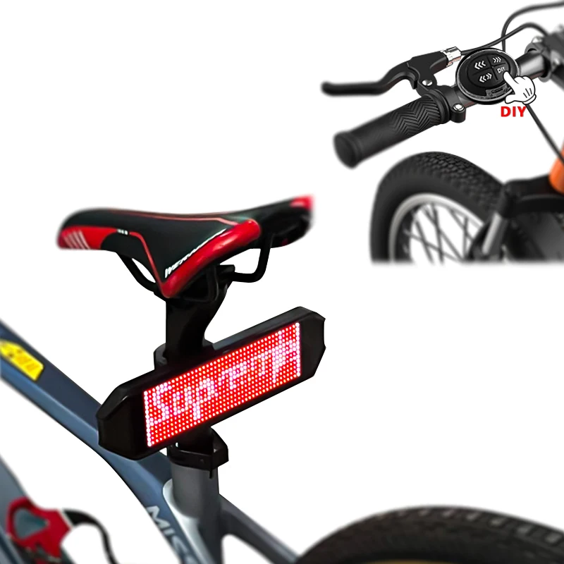 Mountain biking LED vehicle-mounted display  LED screen rear window steering LED vehicle-mounted screen with color display