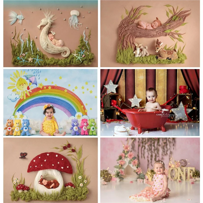 

Thin Cloth Happy Easter Photography Backdrops Birthday Baby Photography Background Newborn Photo Studio Props YXX-31