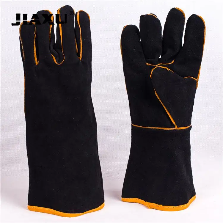 

Thiened Leather Gloves Industrial Se Protection against Heat And Sparks Welding Gloves Fireproof Work Gloves