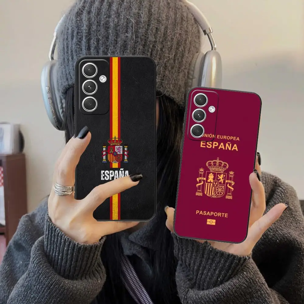 

Spanish Flag Mobile Phone Case for Samsung Galaxy S26 S25 S24 S23 S22 S21 S20 Note20 Plus FE Ultra Colorful Cover Cover Luxury