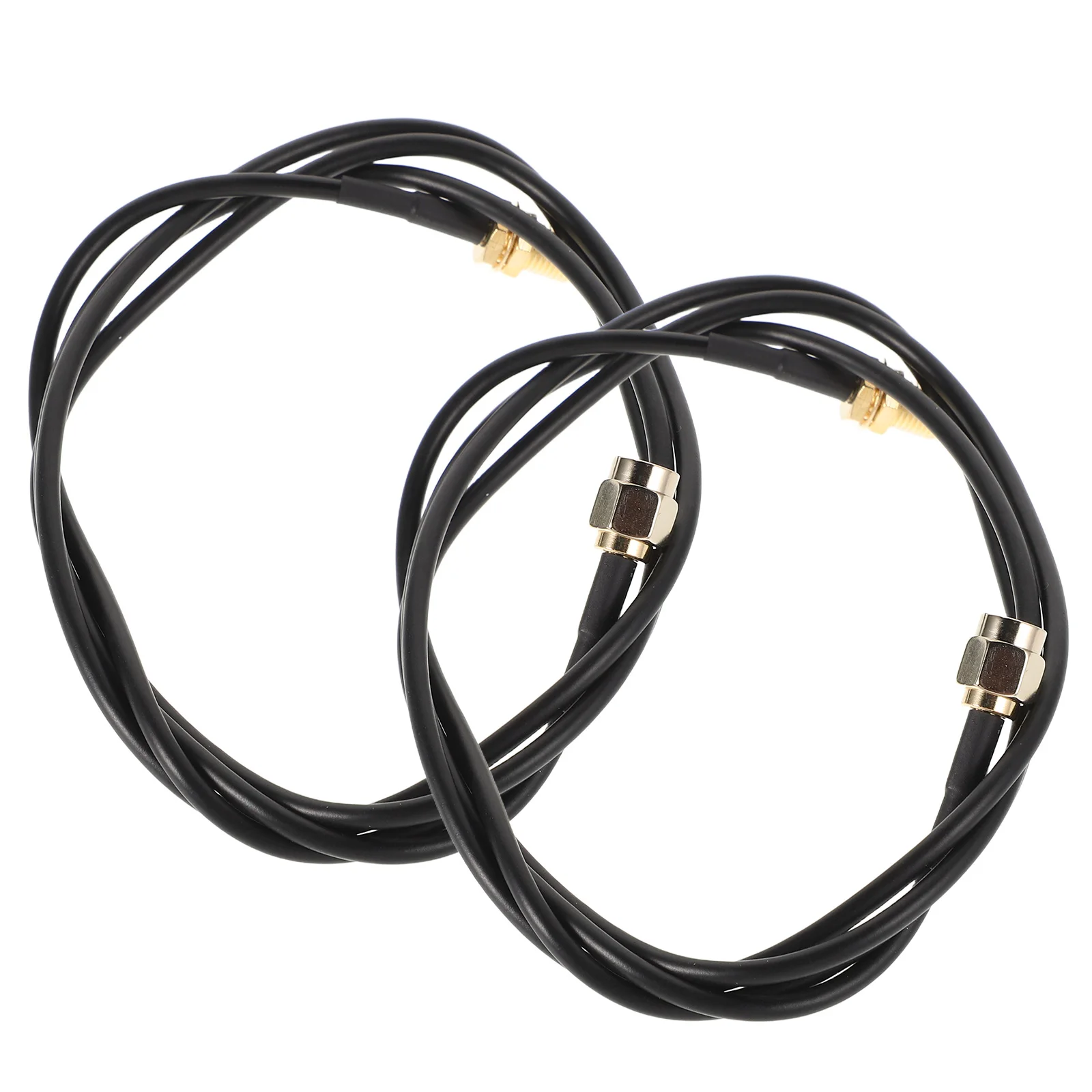 

2pcs Sma Male To Female Rg174 Extension Cable Signal Booster For Wifi Router Antenna Network Extender Connector