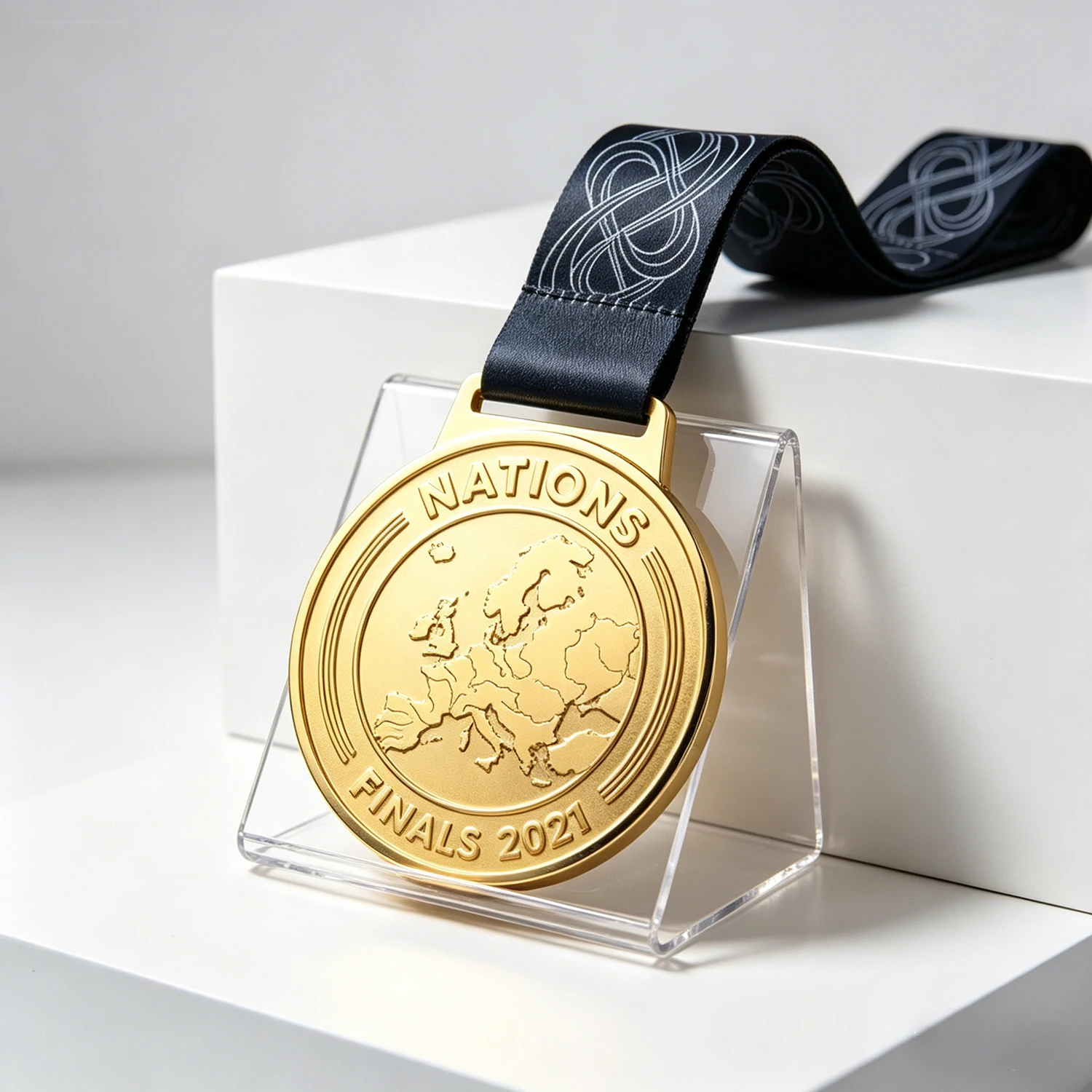 

Italy 2021 European National Team Championship Medal Football Memorabilia Collection with Ribbon