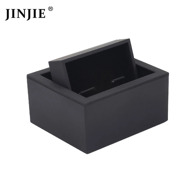 Hot Sale 360 Degree Flip Black Fashion Brand Jewelry Cufflinks Necktie Gift Box New High-end Men\'s Tie clip jewelry Box
