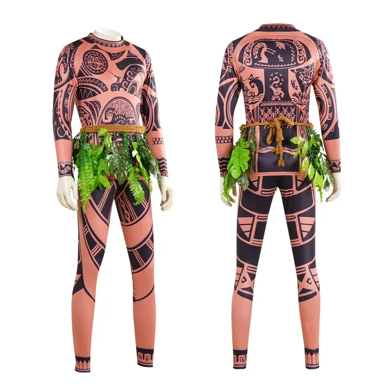 كاندي 2025 موانا ماوي الوشم تي شيرت + فستان أطفال مع سروال داخلي تأثيري ازياء مع أوراق ديكور Blattern لجميع القديسين كرنفال الأطفال الكبار #6