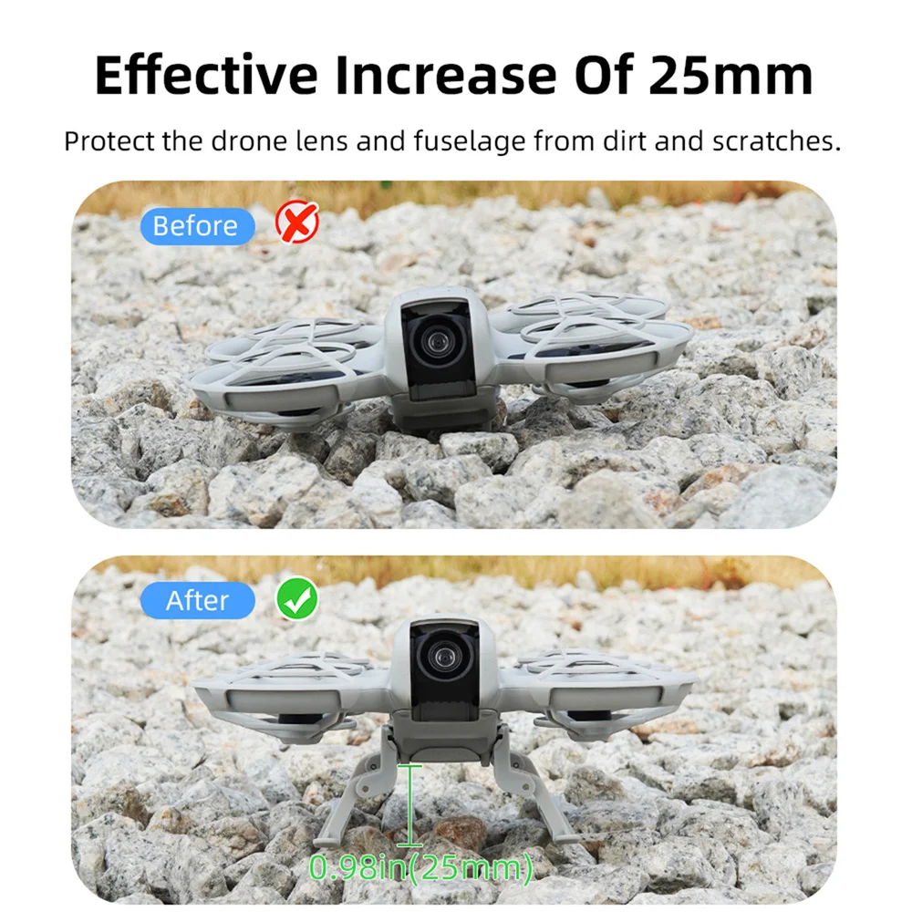 Tren de aterrizaje para DJI Neo, extensor de altura, patas de aterrizaje, trípode de protección de liberación rápida plegable para accesorios de Dron DJI Neo, 1 ud.