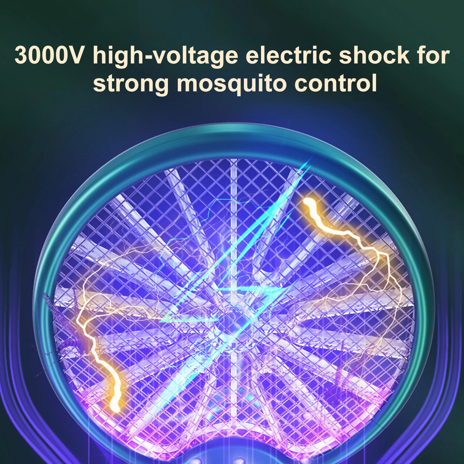 USB Rechargeable Electric Mosquito Racket Portable Foldable Mosquito Killer Lamp Fly Swatter Repellent for Home Garden