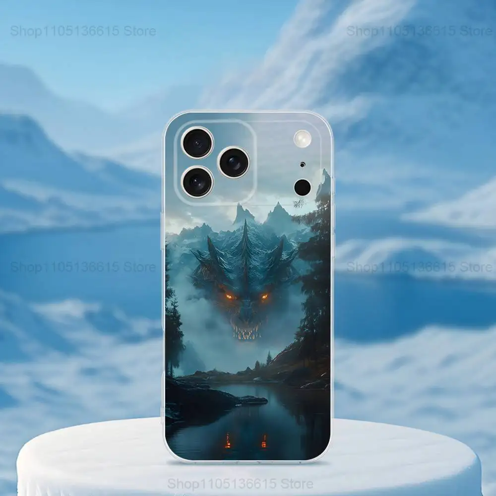 Funda de teléfono Fierce Cool Dragon para iPhone 16,15,14,13,12,11,17 Pro,Max,Plus,X,XS,XR,SE,Mini cubierta suave transparente