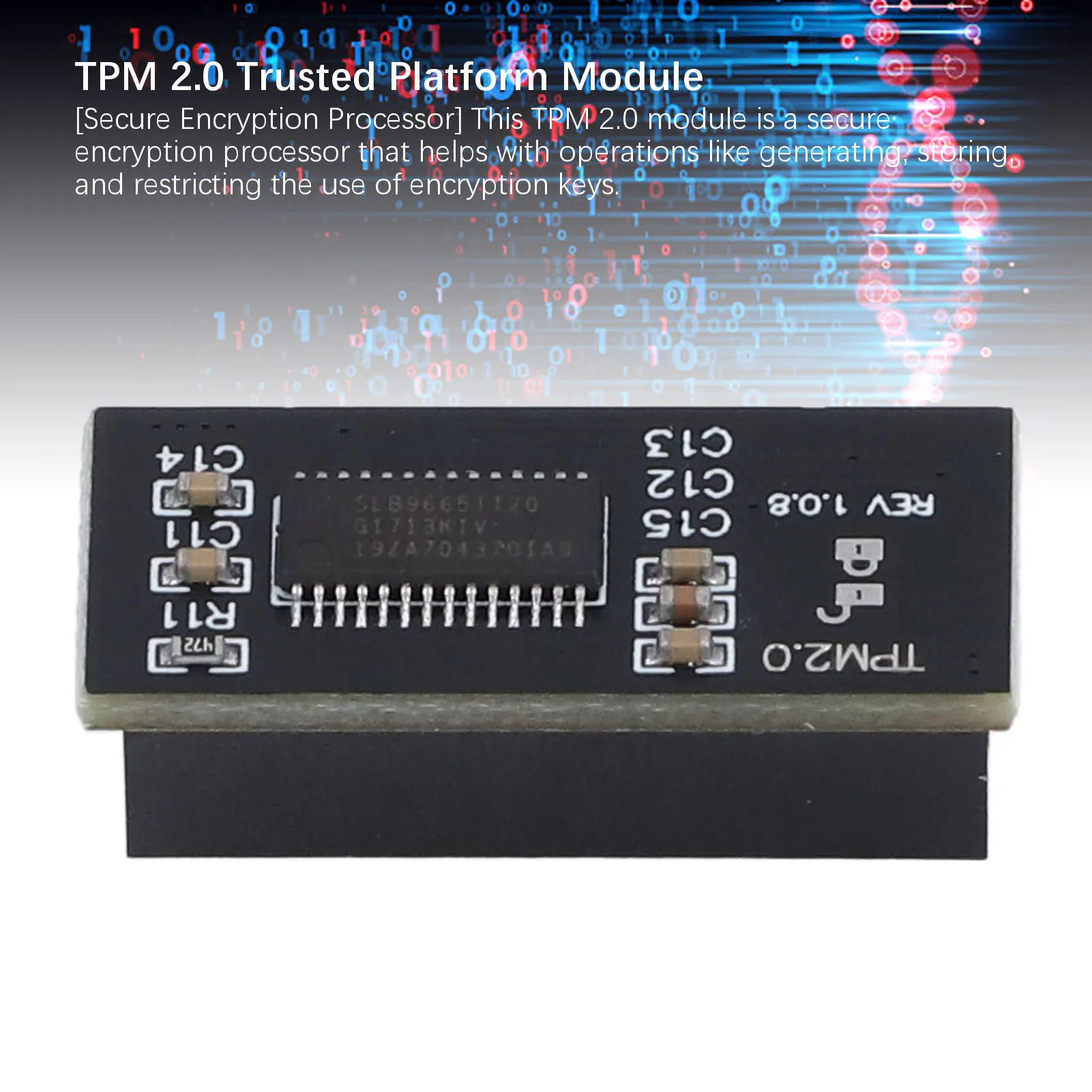 

TPM 2.0 Module 20 Pin LPC Interface Encrypted Trusted Platform Module for WIN11 Upgrade Test