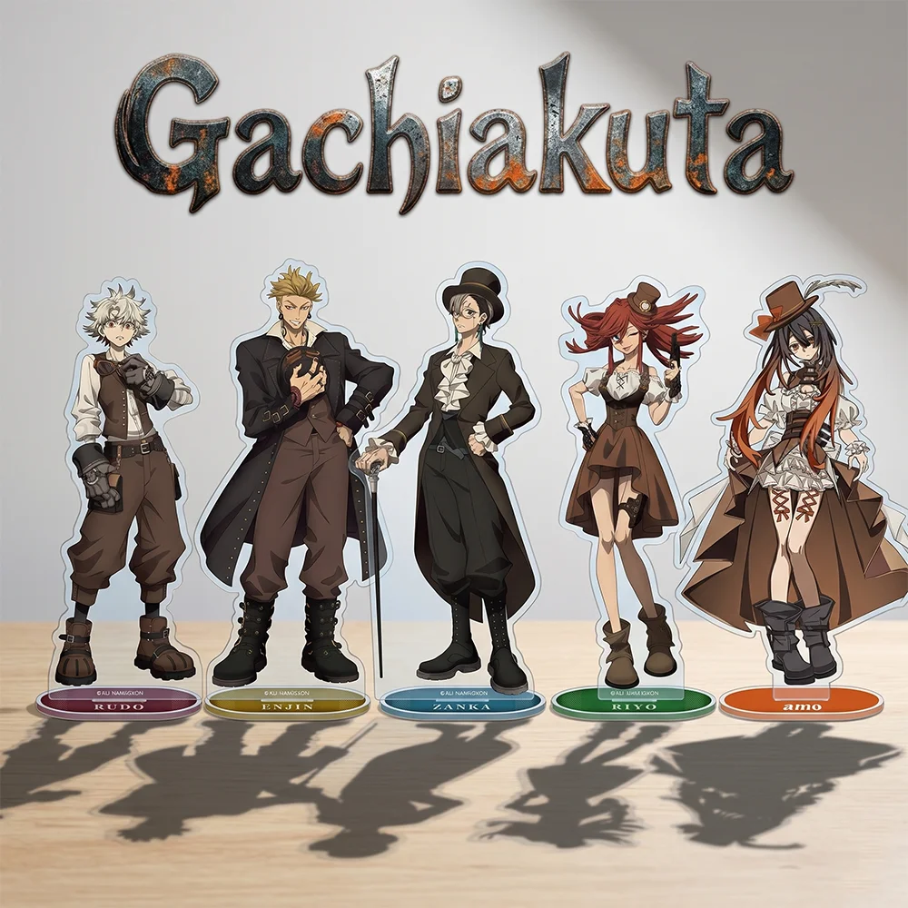 Gachiakuta Steampunk Ver 15CM Double Sided Acrylic Stand Keychain 2026 New Anime Stand Rudo Zanka Enjin Riyo Gift For Fans