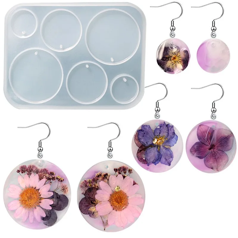 Moule en silicone pour boucles d'oreilles géométriques en cristal bricolage, pendentif de boucle d'oreille miroir, moule en résine xy pour porte-clés bricolage, artisanat de bijoux, élection