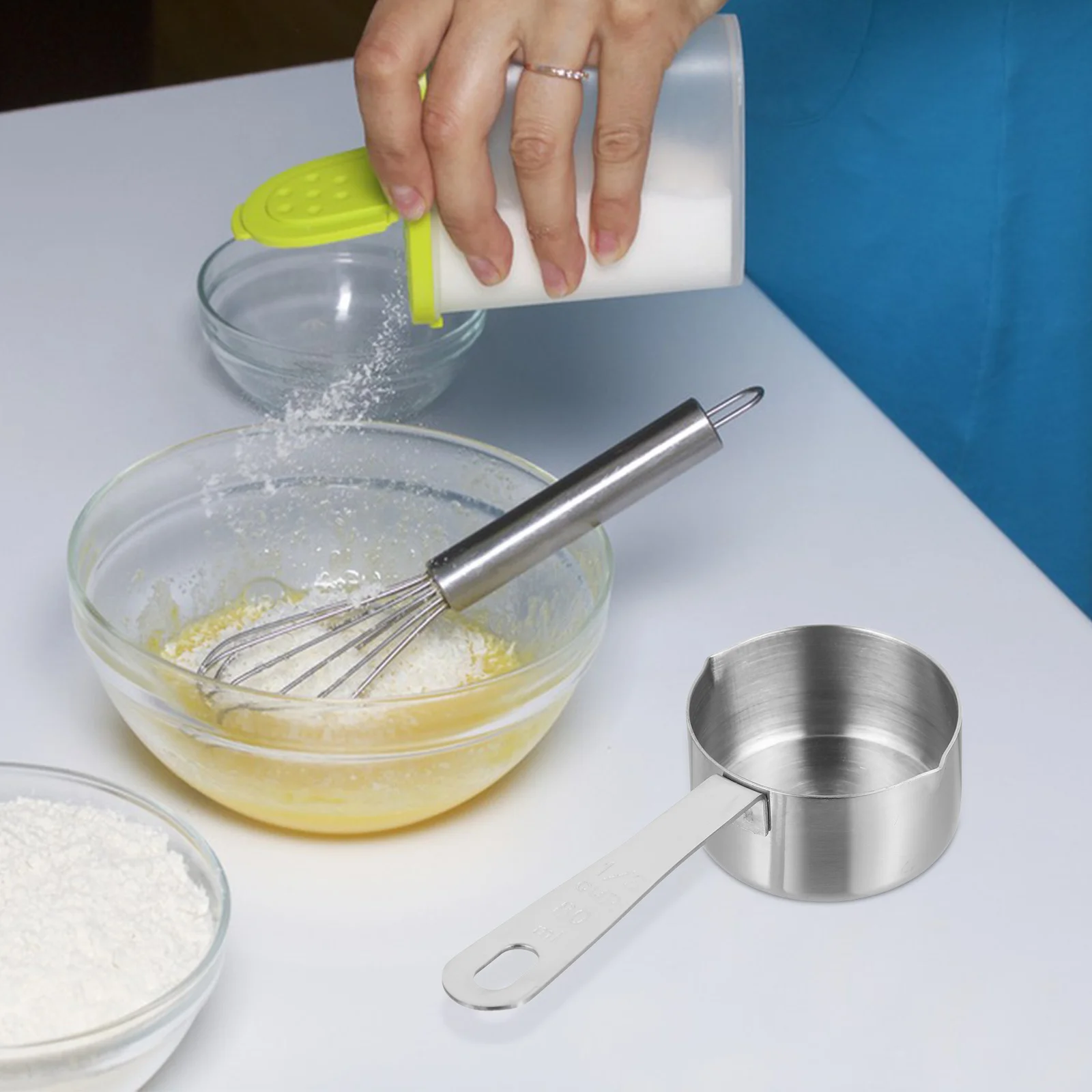 

Mobestech 1Pc Stainless Steel 60ml Measuring Spoon Kitchen Cooking Silver Cookware