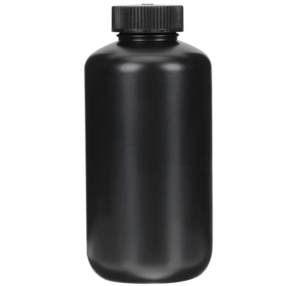 500ml Black Pe Plastic Lab Bottle With Cap Sealing Sample
