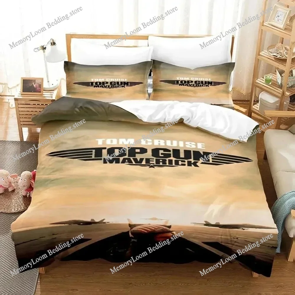 

TV Top Gun Maverick Bedding Set Boys Girls Twin Queen Size Duvet Cover Pillowcase Bed Kids Adult Fashion Home Textileextile