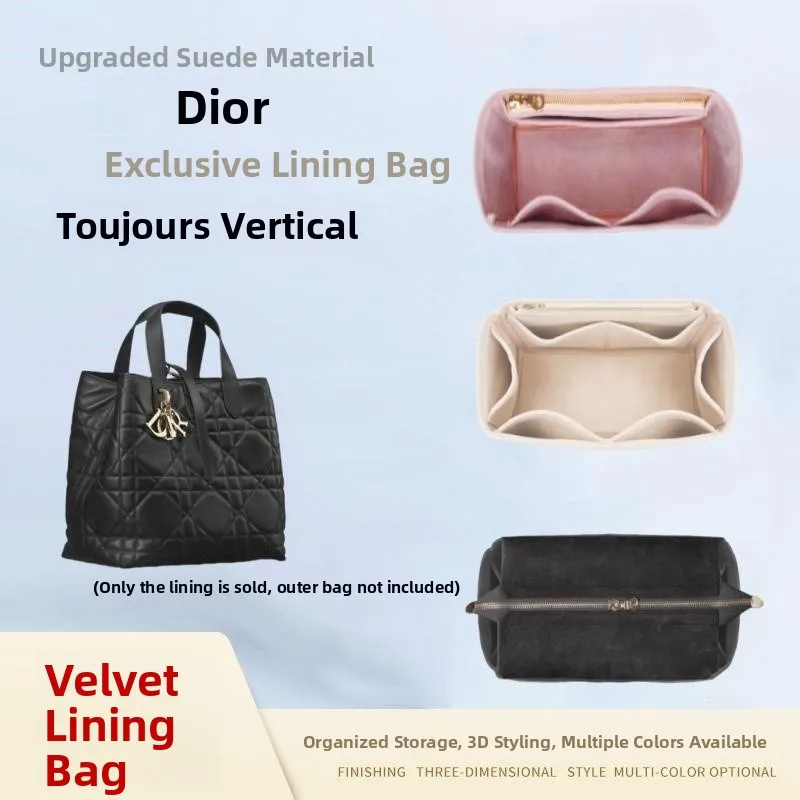 

Новый вертикальный органайзер-вкладыш Toujours для сумки из бархатного материала для хранения и организации вещей