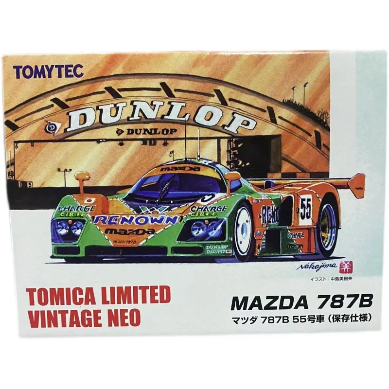 Tomytec-Tomica tlv 787b 55車モデル、1:64合金シミュレーション、車の遊び、日