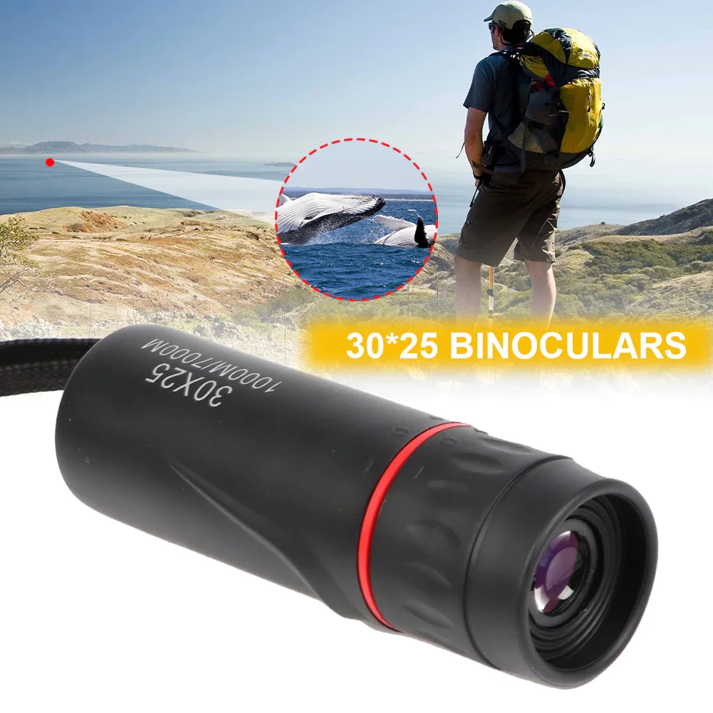 HD 30x25 Monocular Telescope Binoculars Zooming Focus Green Film Binocular Optical Hunting Tourism Scope For Outdoor