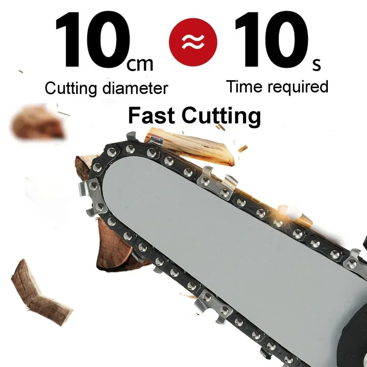 1200W 4 Inch Mini Electric Chain Saw With Battery Indicator Rechargeable Woodworking Tool EU Plug For Makita 18V Battery