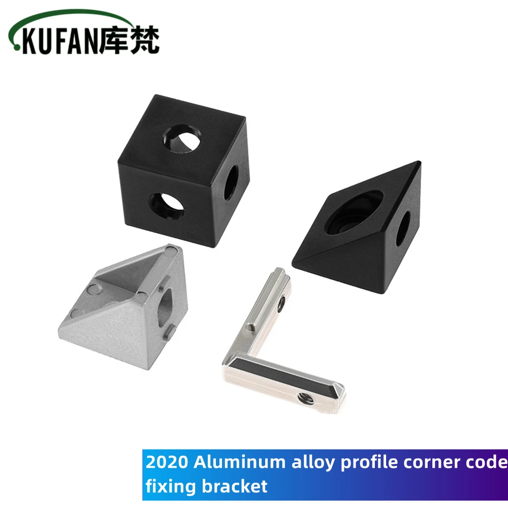 4PCS 3D Printer 2020 Aluminum Alloy Profile Corner Code Fixing Bracket Connecting Corner Groove Connection Aluminum Corner Parts