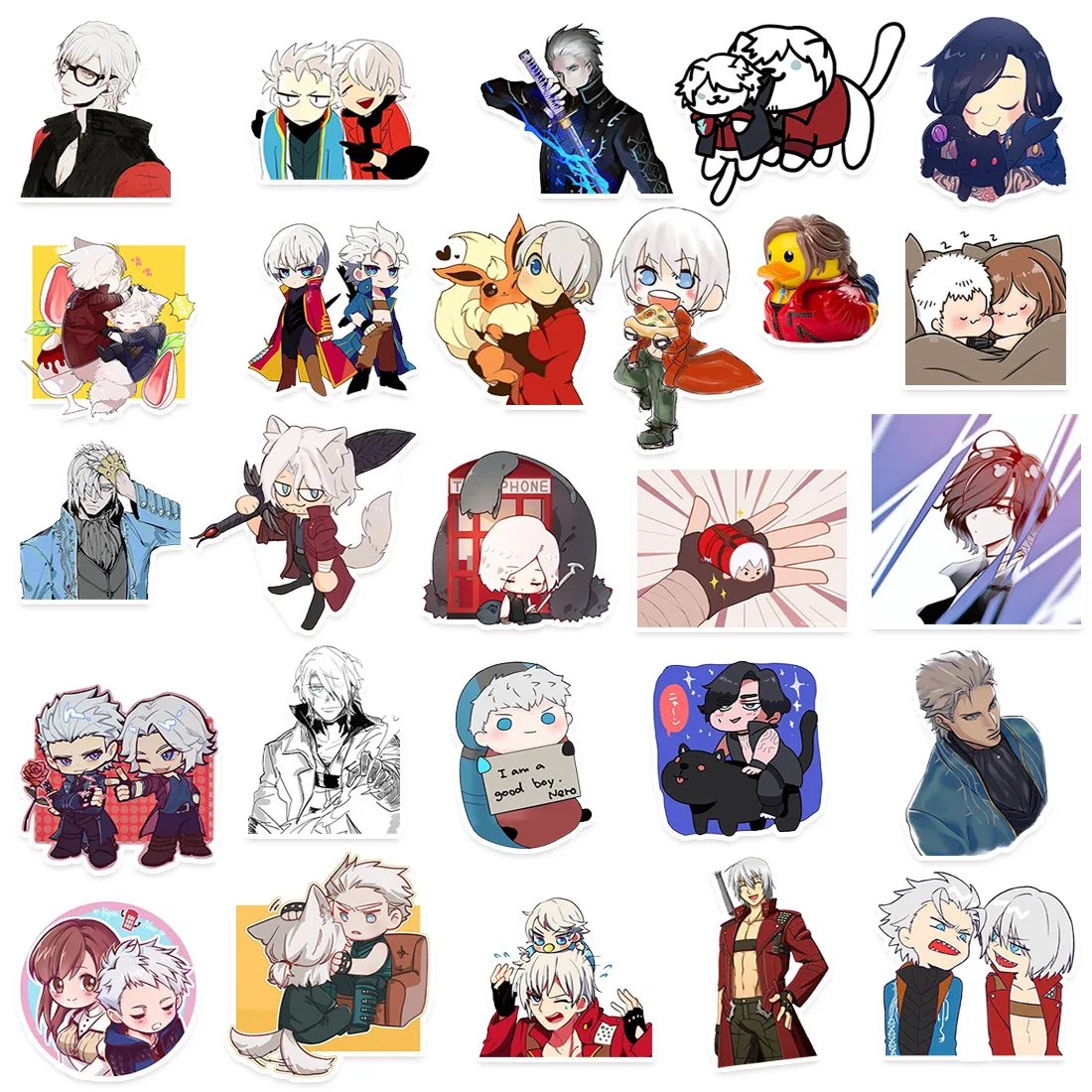 50Pcs Devil May Cry Stickers DIY Stickers Scrapbooking Phone Luggage Skateboard Waterproof Decals