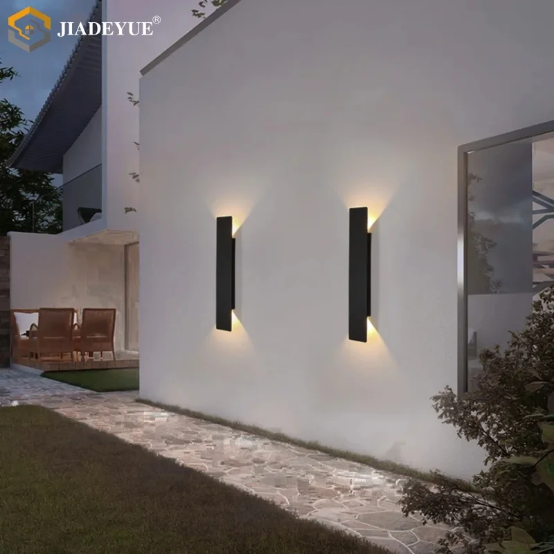 Luces LED modernas de pared para interiores y exteriores, iluminación hacia arriba y hacia abajo, luces decorativas para salas de estar, dormitorios