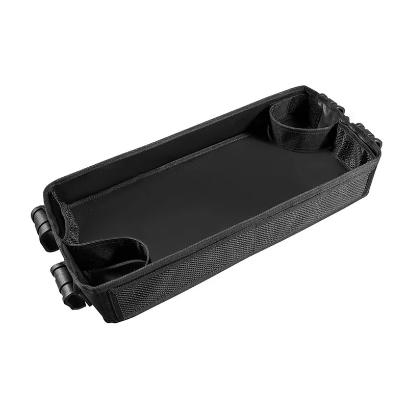 

A71Z Tray For Stroller Stroller Cup Holder Organizer Tray For Snacks Waterproof Faux Leather Side Cup Holders & Mesh