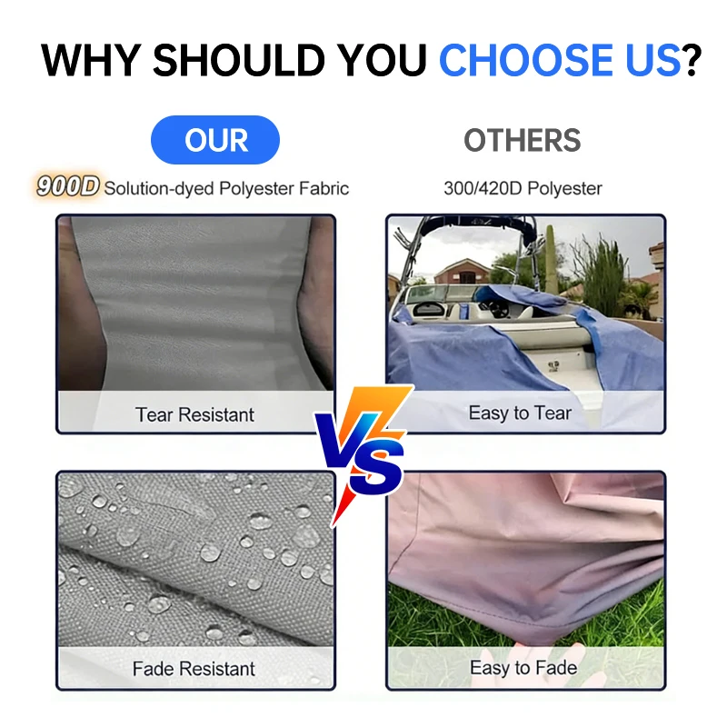Customized 600D Thickened Oxford Cloth Boat Cover Waterproof and Sunscreen with PVC Coating Yacht Cover