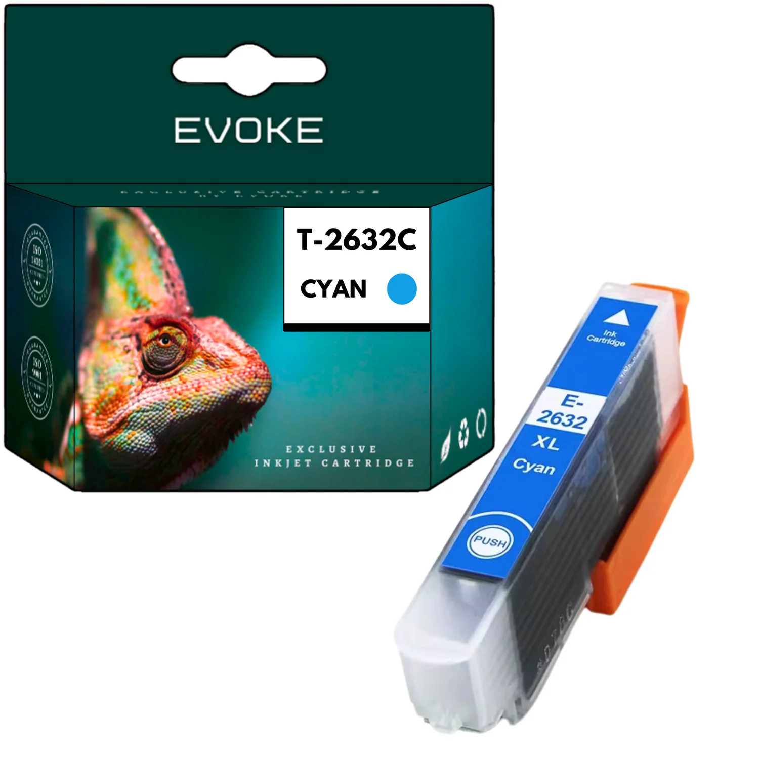 Evoke Compatibele Inkt voor Epson T2632 2632 C13T26324010 Cyaan 13 ml 930 Stron Expression Premium Xp-510 Xp-520 Xp-600 Xp-605 Xp-610 Xp-615 Xp-620 Xp-625 Xp-700 Xp-710 Xp-720 Xp-800 Xp-810 Xp-820
