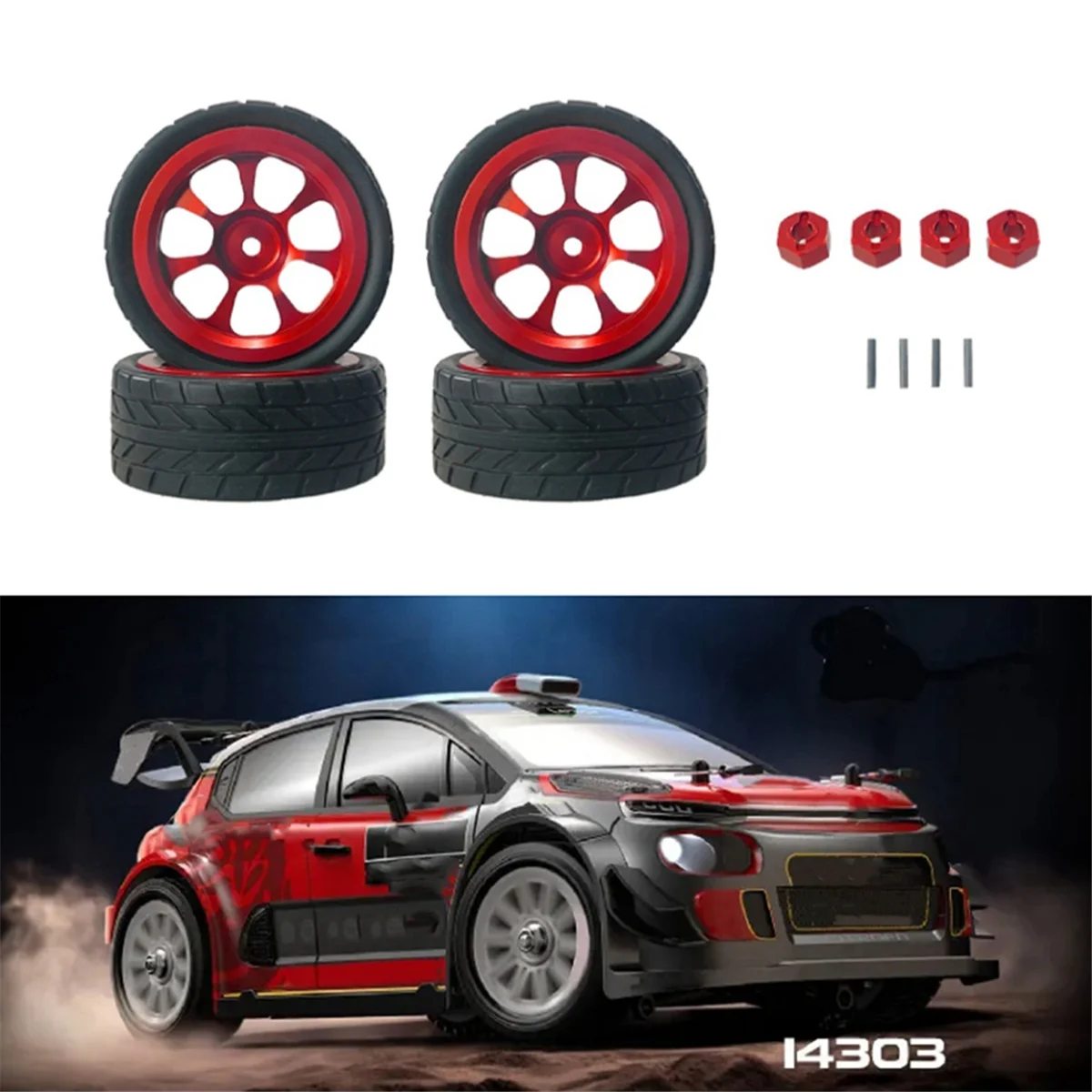 BAAA-Tyres, металлические ступицы колес, набор муфт для шин для MJX 1/14 14301 14303, детали для обновления радиоуправляемого автомобиля