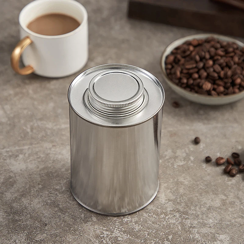 85*95mm150 Grams Coffee Bean Canister Round Portable Food Storage Tins Tea Canister New